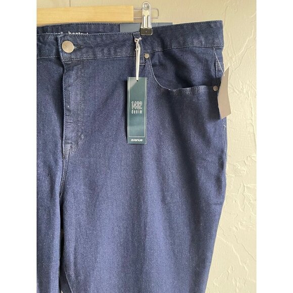 New! Avenue Bootcut Dark Denim Jeans Size 26 Dark Wash 1432 Stretch Denim - Picture 4 of 7